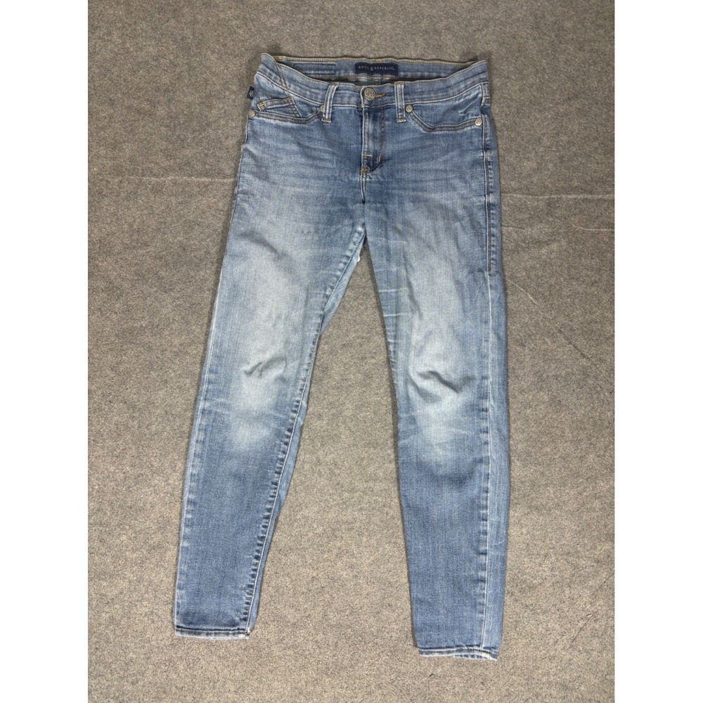Rock & Republic Kashmiere Skinny Jeans Womens 6 Light Wash Blue Denim R010237